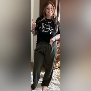 NWT Halara Olive Green corduroy pants